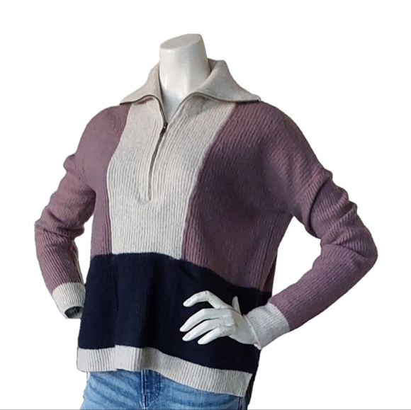 MADWELL WOMEN'S LONG SLEEVES MULTICOLORED SWEATER  SIZE XSMALL - Picture 4 of 5